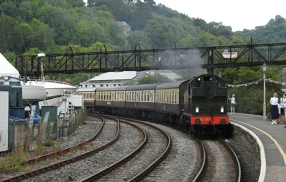 Steam locomotive at Kingswear